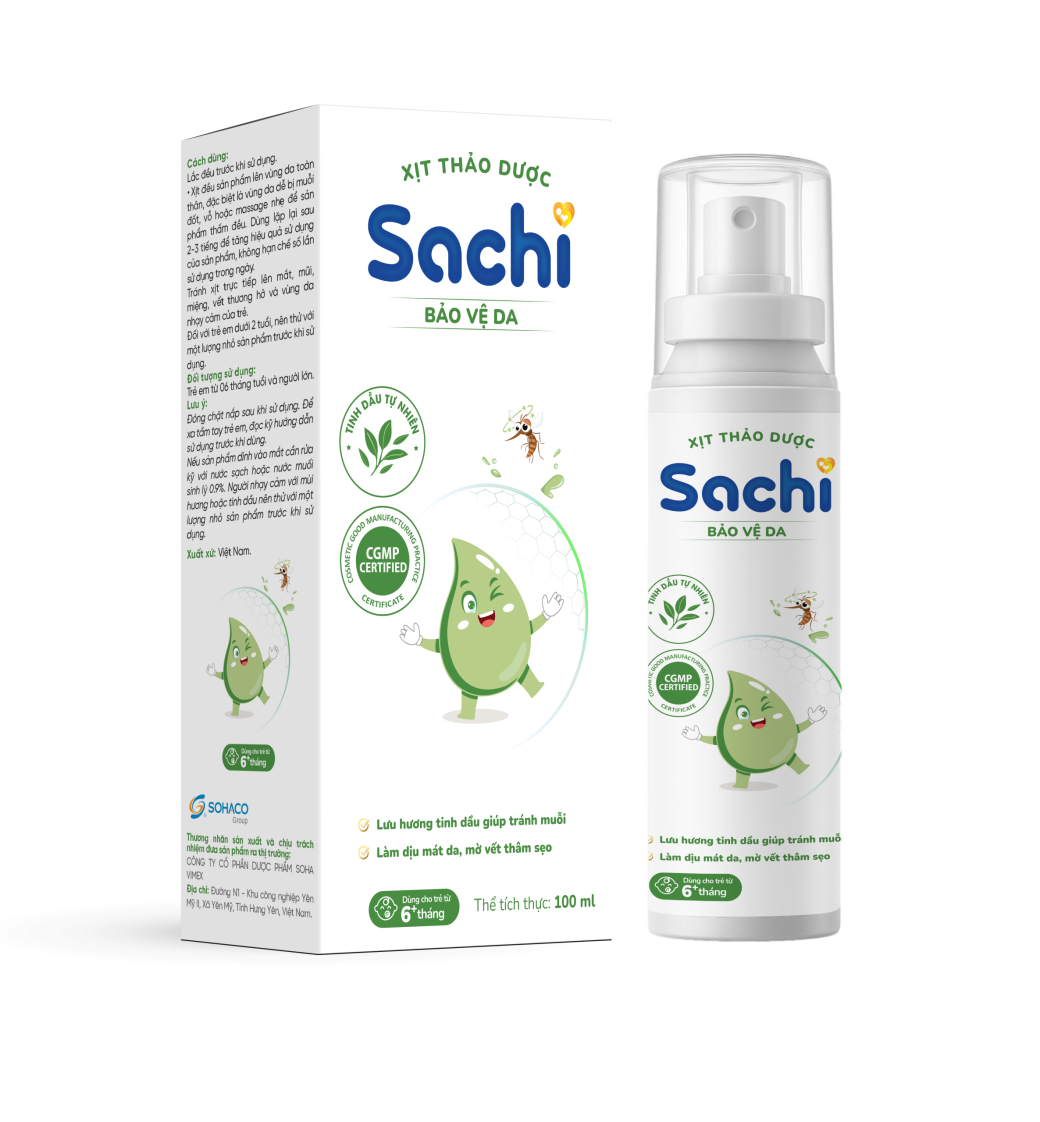 Xịt thảo dược Sachi bảo vệ da