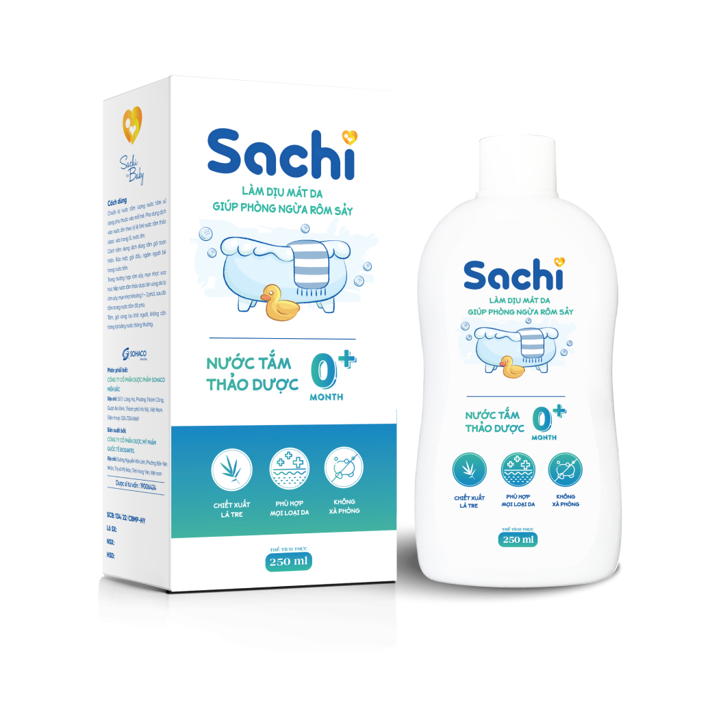 Nước tắm thảo dược Sachi (Chai 250ml)